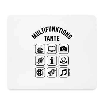 Multifunktions Tante (9 Icons) - Mousepad (Querformat) - Weiß - Vorne