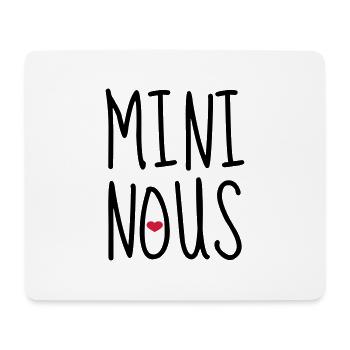 Mini Nous - Naissance - Bébé - Papa - Maman - Tapis de souris (format paysage) - blanc - Devant