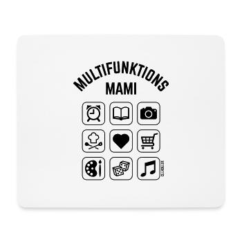 Multifunktions Mami (9 Icons) - Mousepad (Querformat) - Weiß - Vorne