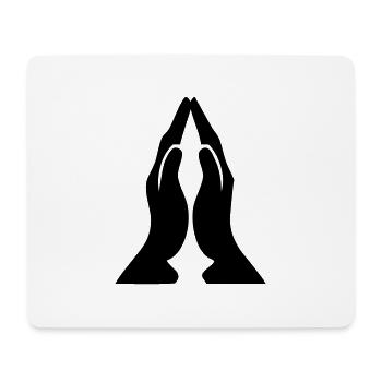 praying_hands_01 - Mousepad (Querformat) - Weiß - Vorne