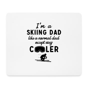 Ich bin ein Ski Papa - Mousepad (Querformat) - Weiß - Vorne