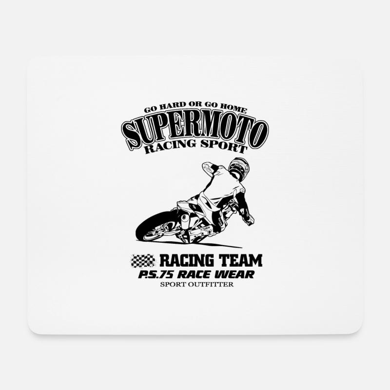 Supermoto - Supermotard - Mouse Pad (horizontal) - white