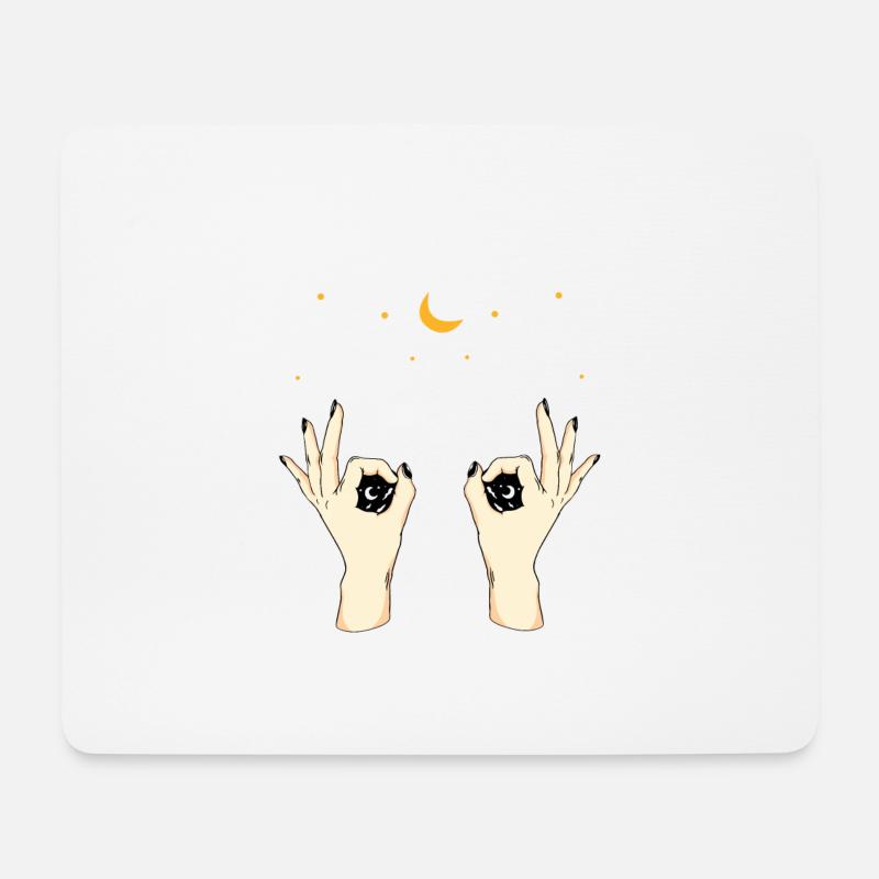 Weird Hands - Mousepad (Querformat) - Weiß