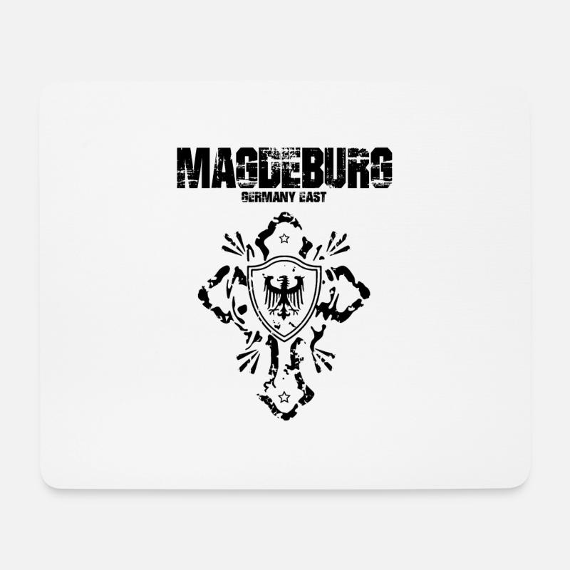 Magdeburg - Mousepad (Querformat) - Weiß