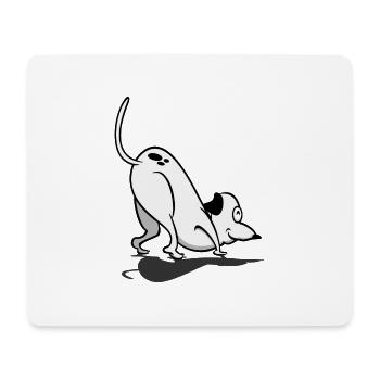 Komischer Hund / Sniffing Cartoon Dog (DDP) - Mouse Pad (horizontal) - white - Front