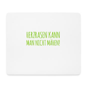 das kann man nicht mähen - Mousepad (Querformat) - Weiß - Vorne