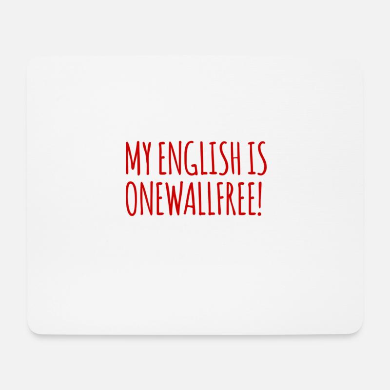 denglish - Mousepad (Querformat) - Weiß