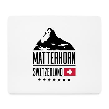 matterhorn switzerland mountain flag - Mousepad (Querformat) - Weiß - Vorne