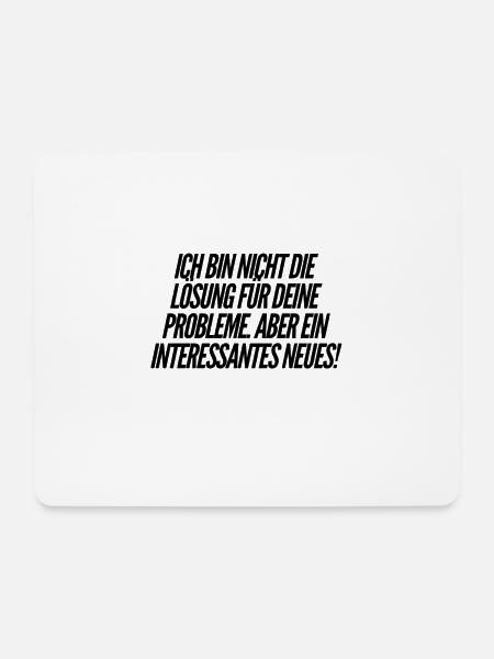 ich bin nicht die Lösung - Mousepad (Querformat) - Weiß