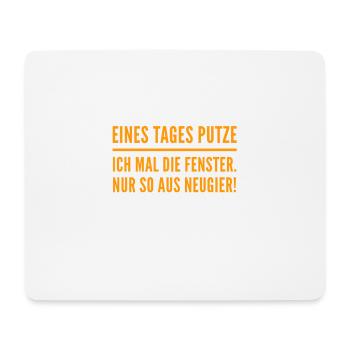 neugierig - Mousepad (Querformat) - Weiß - Vorne