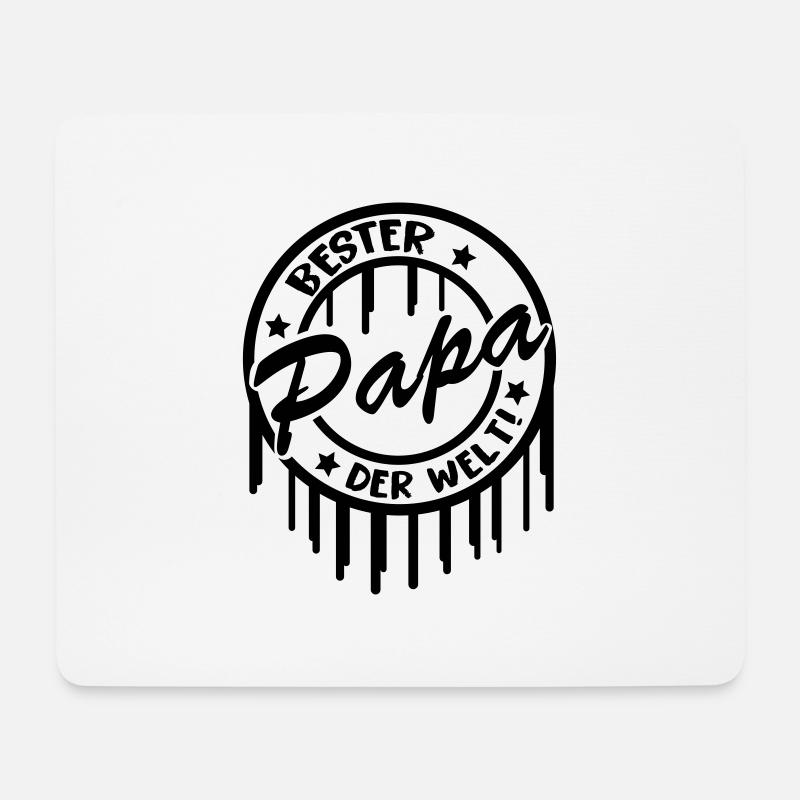 bester_papa_der_welt - Mousepad (Querformat) - Weiß