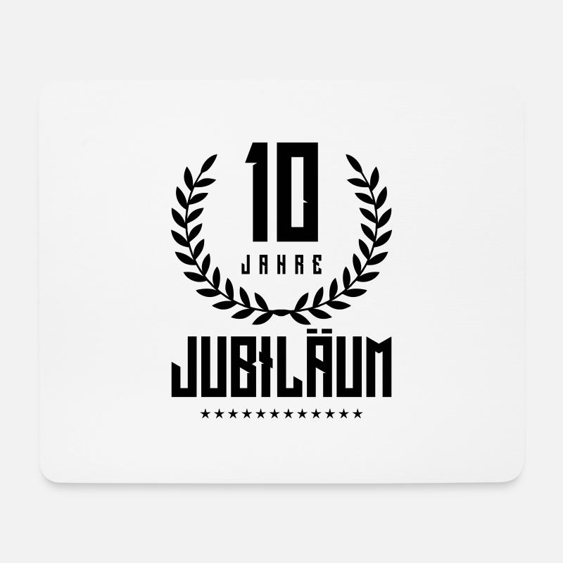 10 jahre jubilaeum kranz - Mousepad (Querformat) - Weiß