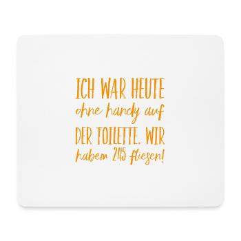 Langeweile auf der Toilette - Mousepad (Querformat) - Weiß - Vorne