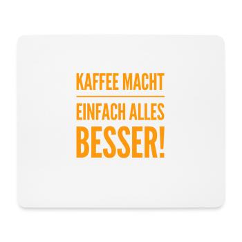 ich liebe Kaffee über alles - Mousepad (Querformat) - Weiß - Vorne
