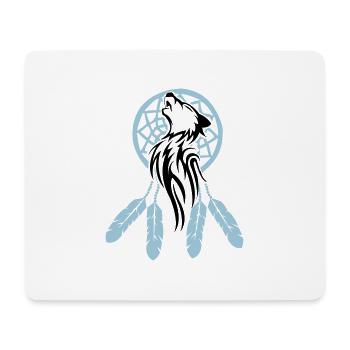 wolf_traumfaenger_002 - Mousepad (Querformat) - Weiß - Vorne