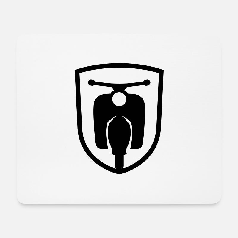 Moped Schwalbe Wappen - Mousepad (Querformat) - Weiß