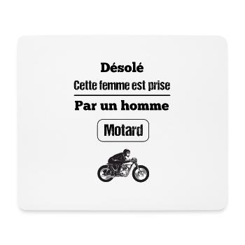 désole cette femme est prise par un homme motard - Tapis de souris (format paysage) - blanc - Devant