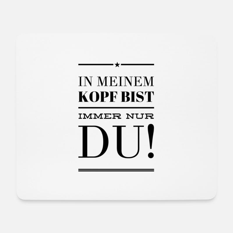 ich bin in dich verliebt - Mousepad (Querformat) - Weiß