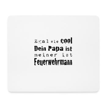 Papa cool feuerwehrmann - Mousepad (Querformat) - Weiß - Vorne
