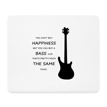 Bass Instrument Hobby Geschenk - Mousepad (Querformat) - Weiß - Vorne