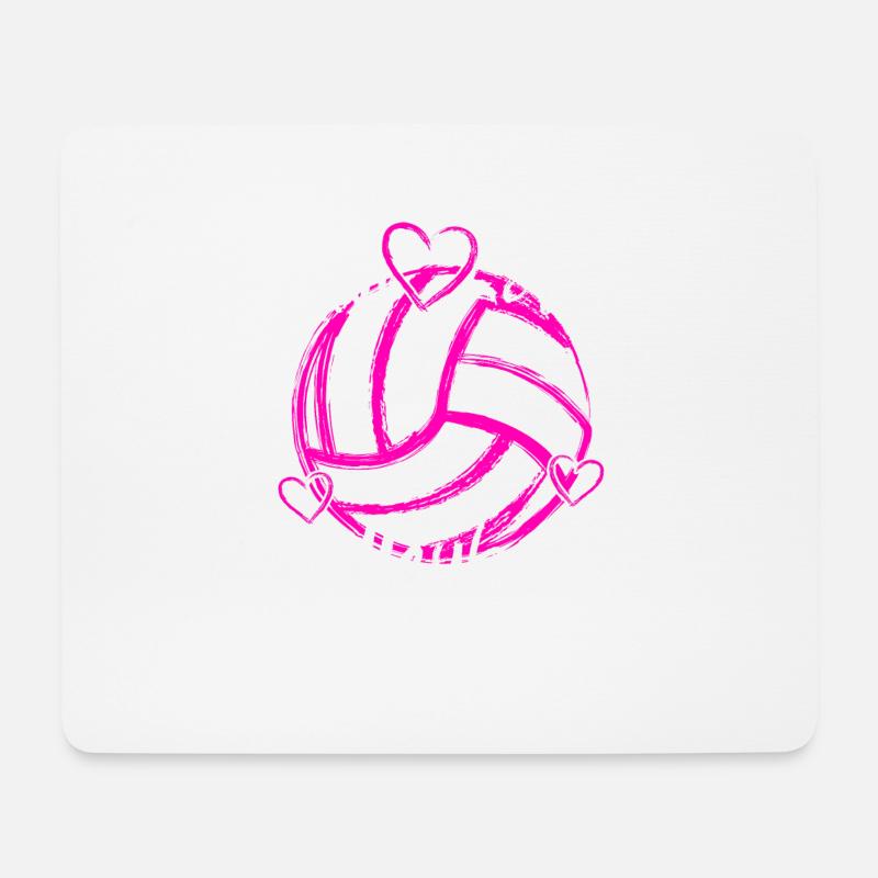 Live Love Volleyball - Mousepad (Querformat) - Weiß