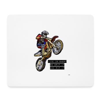 Funny motocross motorcycle enduro gift - Mouse Pad (horizontal) - white - Front