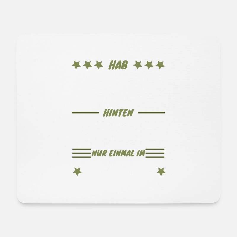 Hab meinen Schwanz hinten muss meine Eier versteck - Mousepad (Querformat) - Weiß