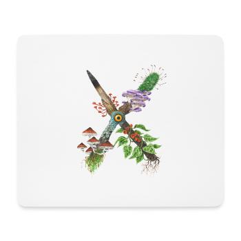 X-tinction / champignons - Tapis de souris (format paysage) - blanc - Devant