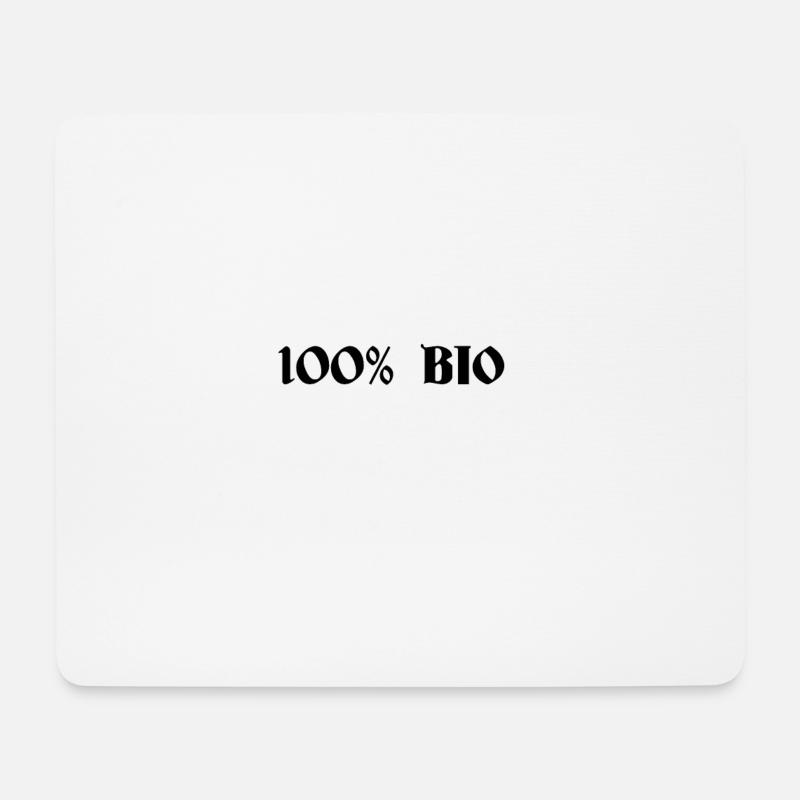 100% BIO - Tapis de souris (format paysage) - blanc