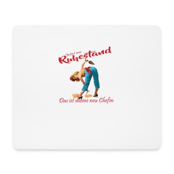 Jetzt im Ruhestand Sex Chefin Handwerker Maurer - Mousepad (Querformat) - Weiß - Vorne