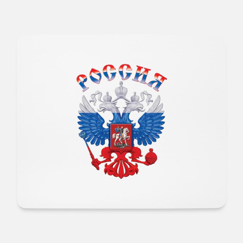 Rossia Russland Gerb - Mousepad (Querformat) - Weiß