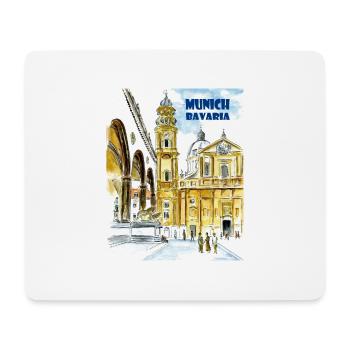 Munich Bavaria - Mouse Pad (horizontal) - white - Front