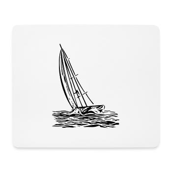 Sailboat on the wind - Mouse Pad (horizontal) - white - Front