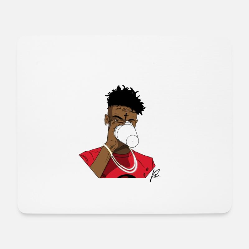 21 Savage Lean Cup - Mousepad (Querformat) - Weiß