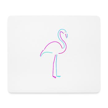 flamant - Tapis de souris (format paysage) - blanc - Devant
