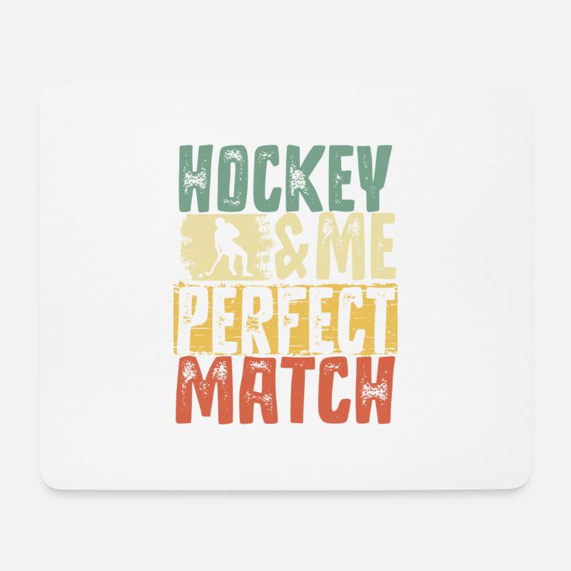 Hockey - Mousepad (Querformat) - Weiß