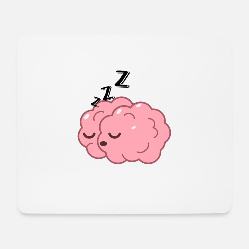 Gehirn müde - Mousepad (Querformat) - Weiß