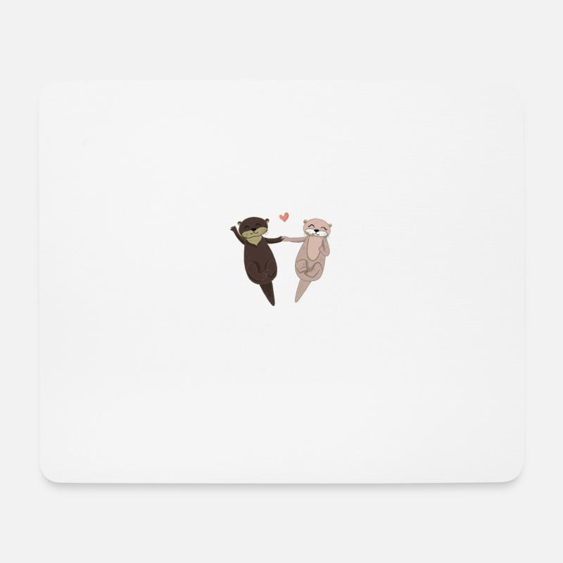 you and me du und ich - Mousepad (Querformat) - Weiß