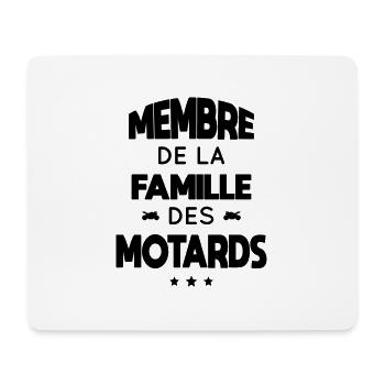 Membre de la famille des motards - Tapis de souris (format paysage) - blanc - Devant