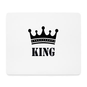 the crowned king - Mouse Pad (horizontal) - white - Front