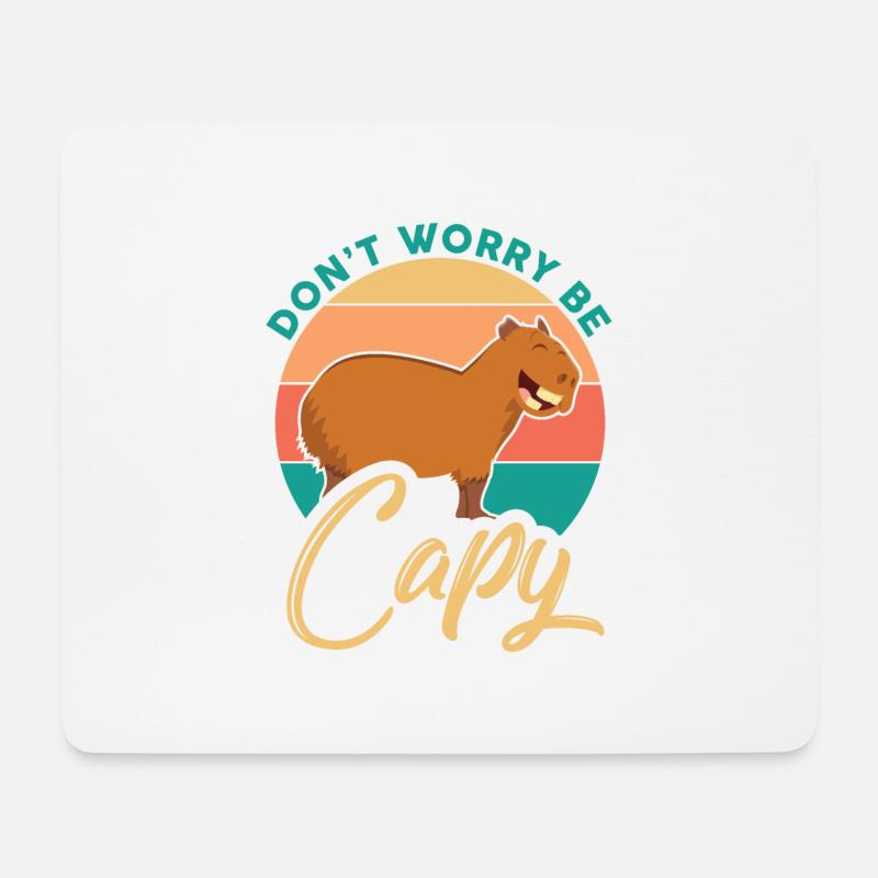 Wasserschwein Motiv Capibara-Besitzer Säugetier - Mousepad (Querformat) - Weiß