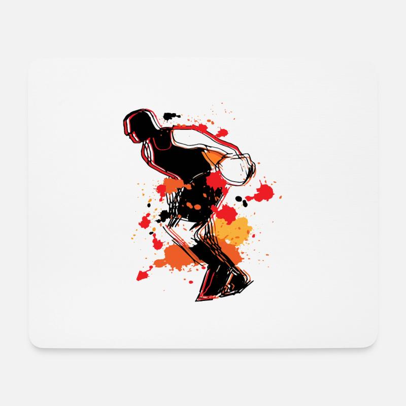 basketball - Mousepad (Querformat) - Weiß