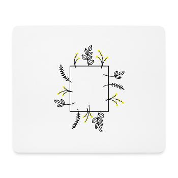 Cadre de fleurs vintage - Tapis de souris (format paysage) - blanc - Devant