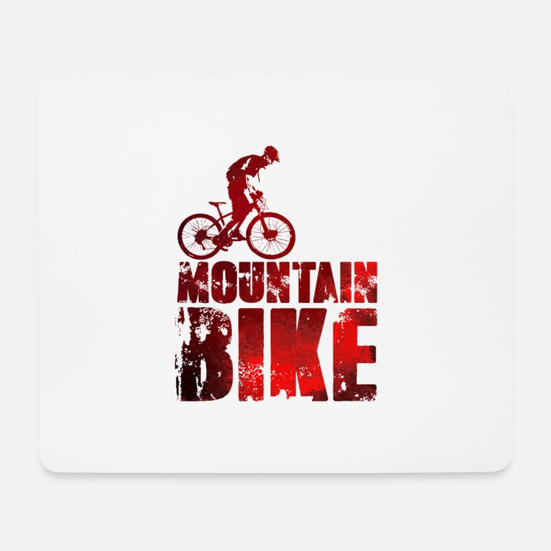 Mountainbike - Mousepad (Querformat) - Weiß