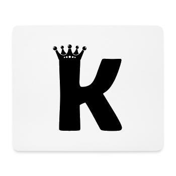 buchstabe K krone - Mousepad (Querformat) - Weiß - Vorne