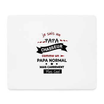 Je suis un Papa chasseur - Tapis de souris (format paysage) - blanc - Devant