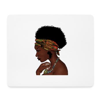 Kente African Woman, Ghana, Afrika - Mousepad (Querformat) - Weiß - Vorne
