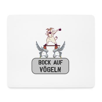 bock auf vögeln - Mousepad (Querformat) - Weiß - Vorne