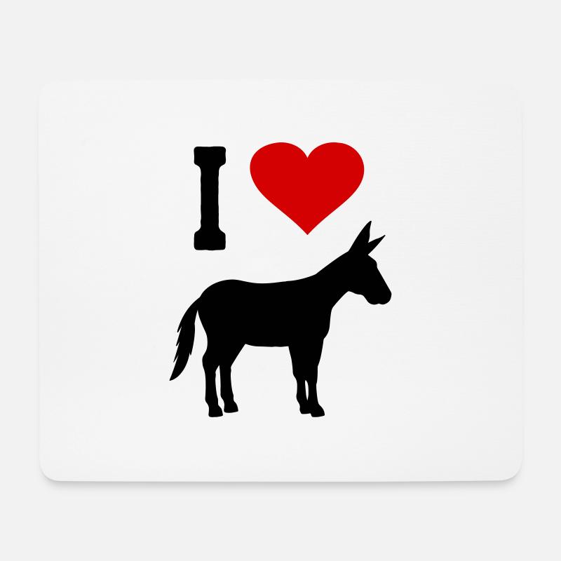 Esel Liebe Muli Maultier Herz Bauernhof Tier Bauer - Mousepad (Querformat) - Weiß