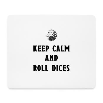Keep Kalm And Roll Dices - Tapis de souris (format paysage) - blanc - Devant